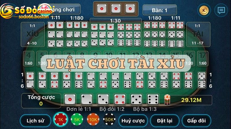 Luật chơi tài xỉu đơn giản, dễ cược